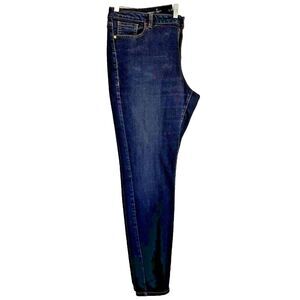 Lane Bryant GENIUS FIT Skinny Ankle Jeans, Size 18 (38x31) Dark Wash, Exc. Cond.